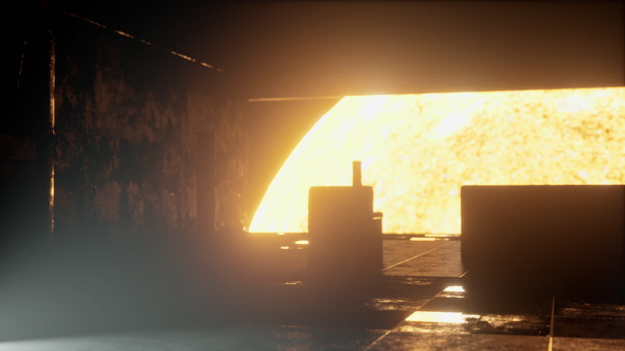 큰 태양 별 근처의 우주선의 내부