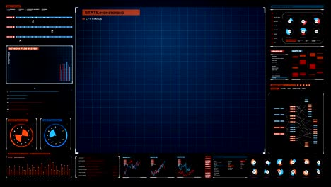 digital futuristic display interface. technology graph, computer operation data screen.4k animation movie.2.