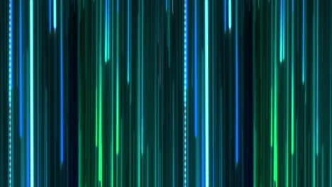 animación de senderos de luz de neón verde y azul sobre un fondo negro.