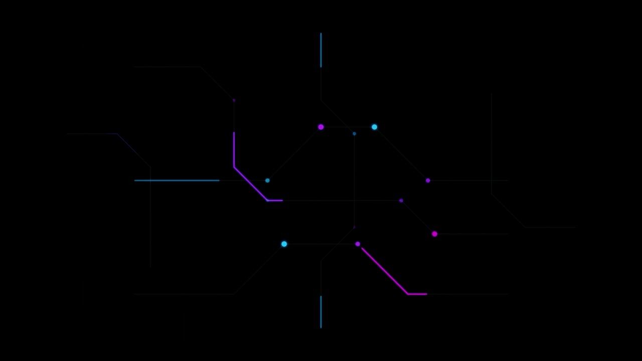 Abstract Digital Network Lines and Glowing Nodes Animation