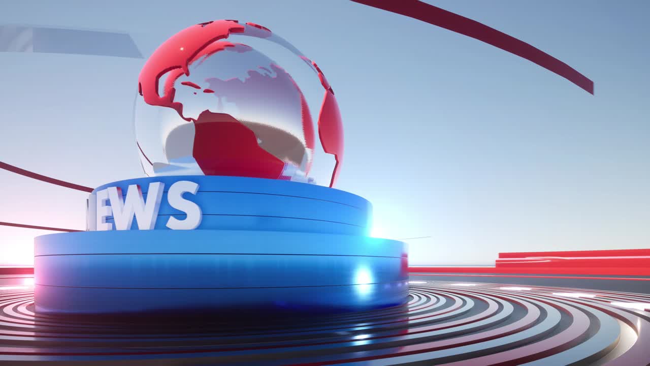 el bucle de fondo de las noticias mundiales en 3d
