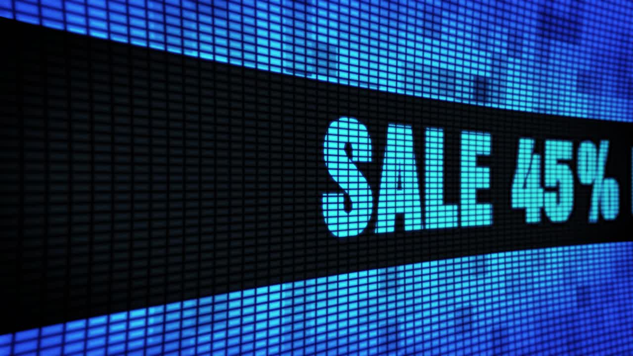 Sale Display on LED Screen
