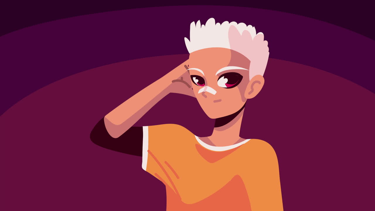 el retrato de un chico de anime elegante