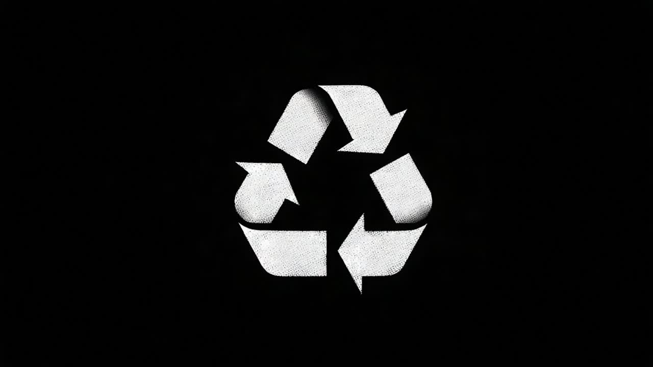 Simbolo trasformativo del riciclo: Un viaggio visivo attraverso pratiche ecologiche e responsabilità ambientale, sottolineando la sostenibilità e la riduzione dei rifiuti.