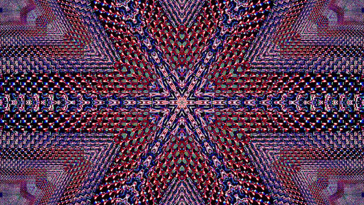 hermoso caleidoscopio abstracto que brilla, una luz radiante que regula los movimientos sutiles