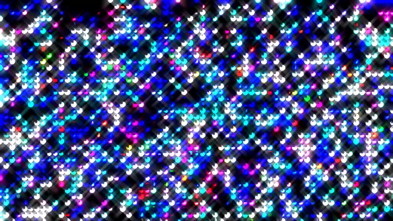 빛나는 밝은 선은 파란 파동 움직임을 설정, 다채로운, 검은 바탕에