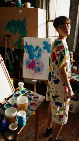 artist in her studio