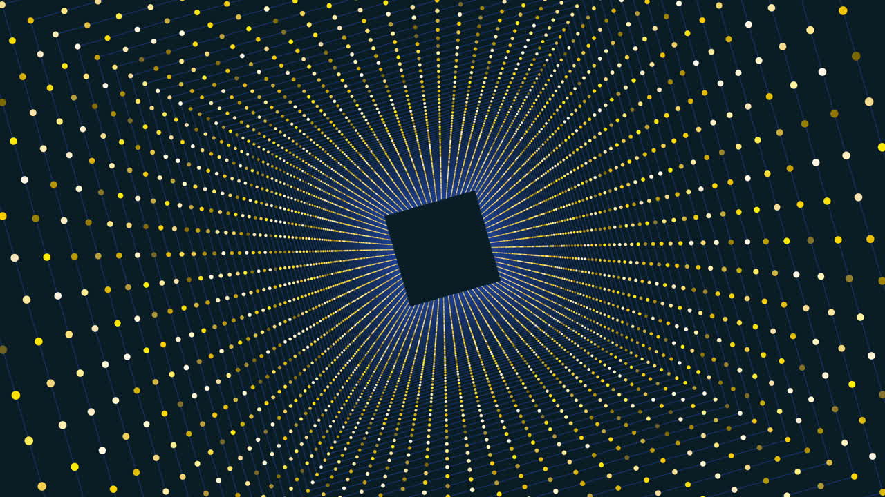 Neon rainbow dots and cubes hole in dark galaxy 3