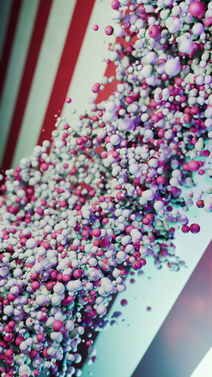 Abstract spheres on striped background