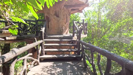 exploring a tree house at khao kheow zoo