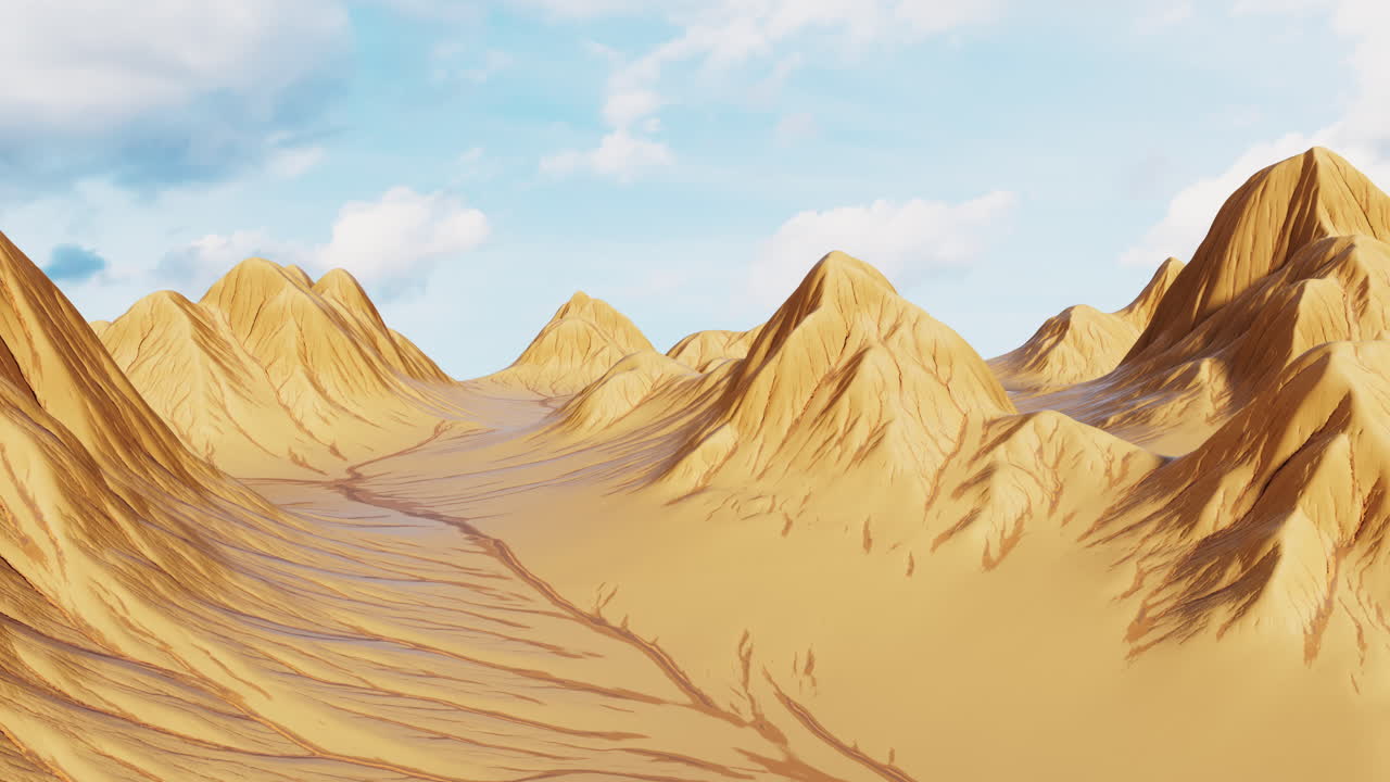 산과 지형, 3d 렌더링