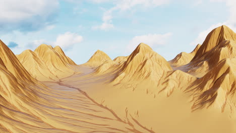 landscape with mountains landform, 3d rendering.