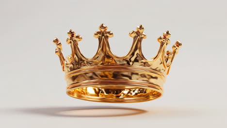 an elegant and striking golden crown gracefully floating in the air with its glorious presence