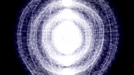 las partículas las ondas de choque se superponen a los elementos gráficos. representación 3d. animación de bucle