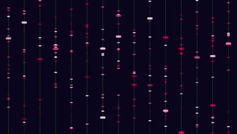 geometric neon dots with lines in rows on black gradient