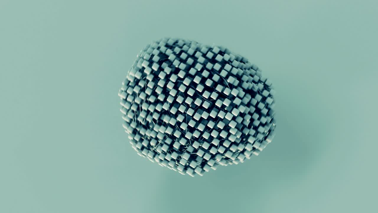 malla líquida de cables y cubos.