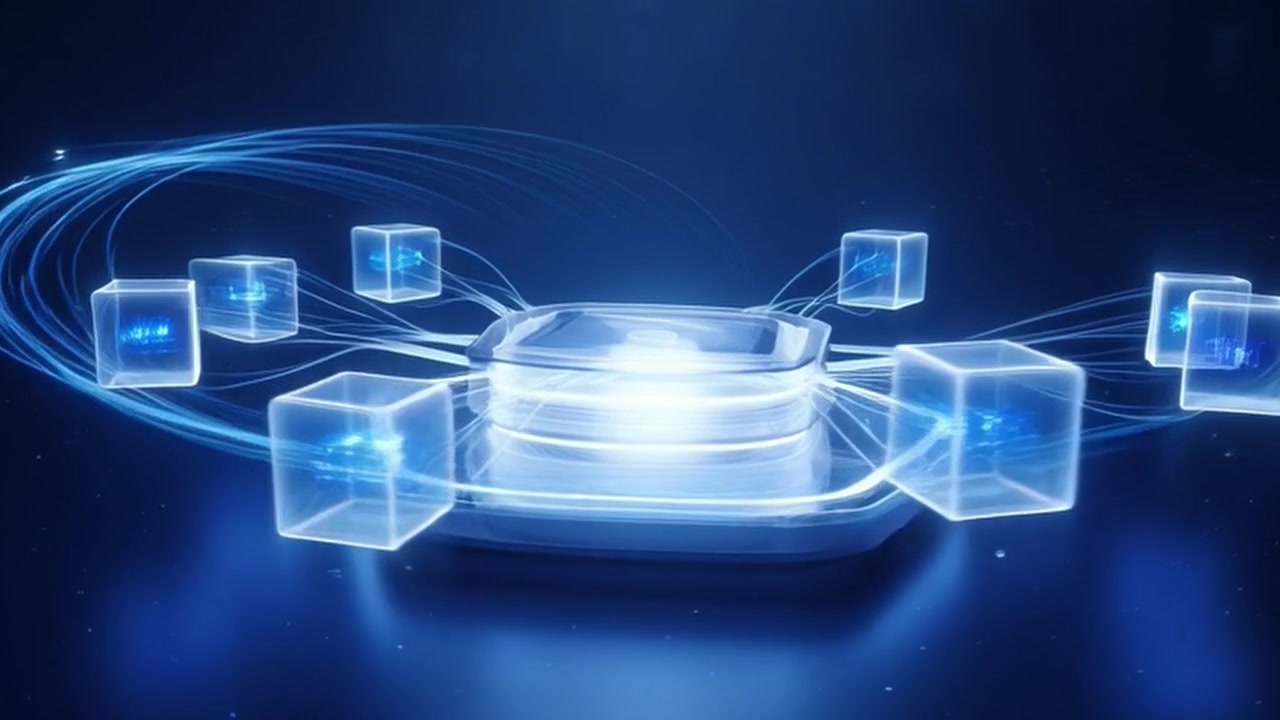 Digital Data Hub Connecting to Floating Information Cubes