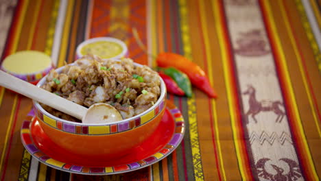 mote sucio dish from ecuador