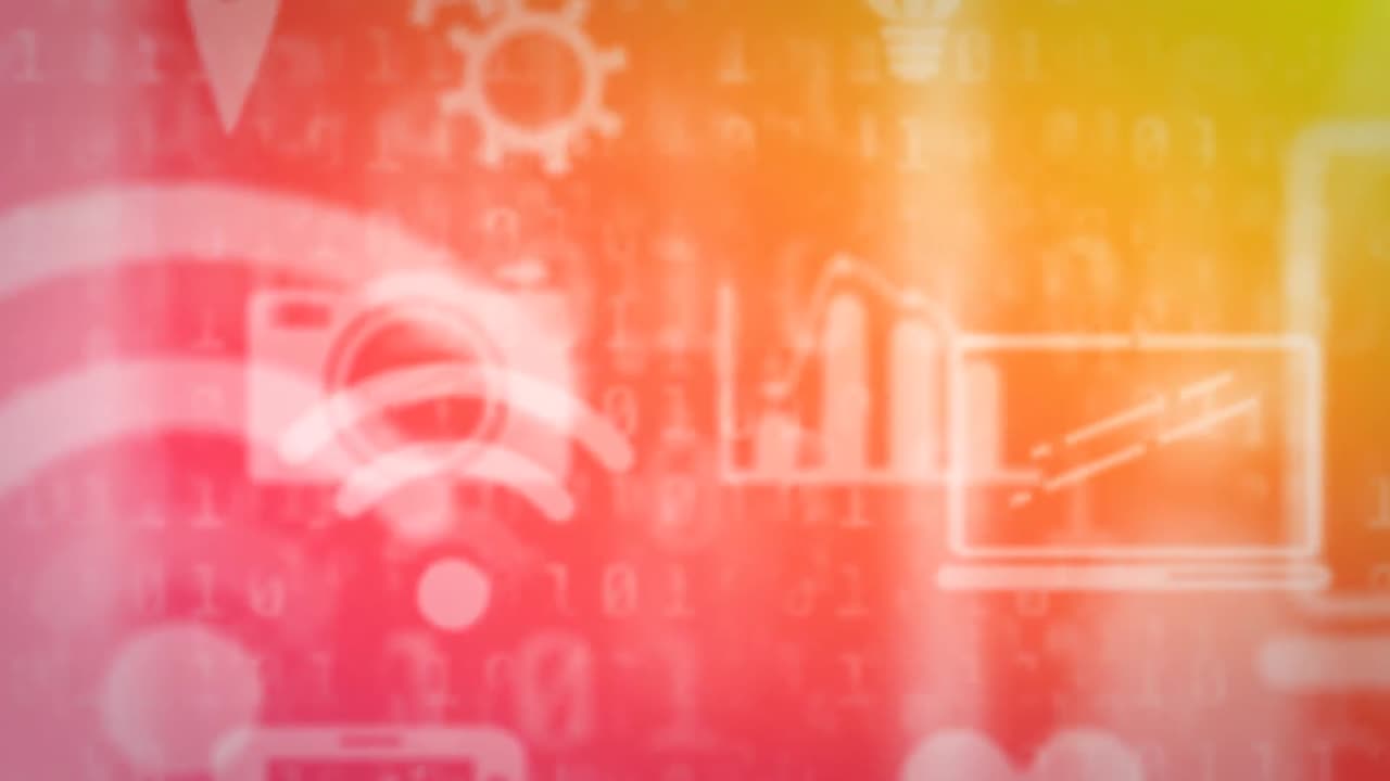 animación de los datos en fondo rojo