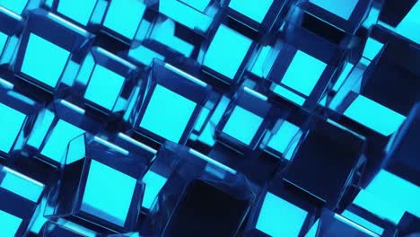 cubos azules abstractos