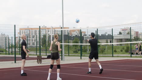 group of multiethnic friends in sportswear