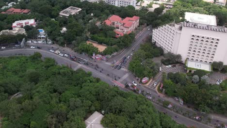 aerial video of hyderabad's central business district