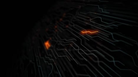 4k fondo del circuito de la placa madre. virus detectado en la placa de circuito.