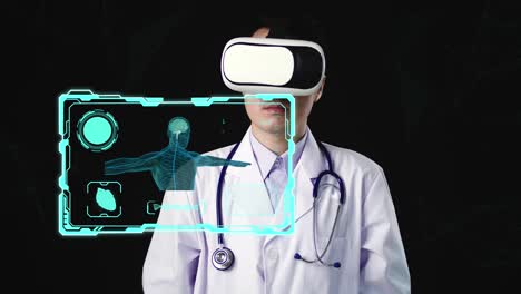 doctor using vr for medical diagnosis
