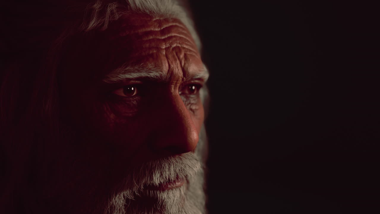 retrato de un anciano indio