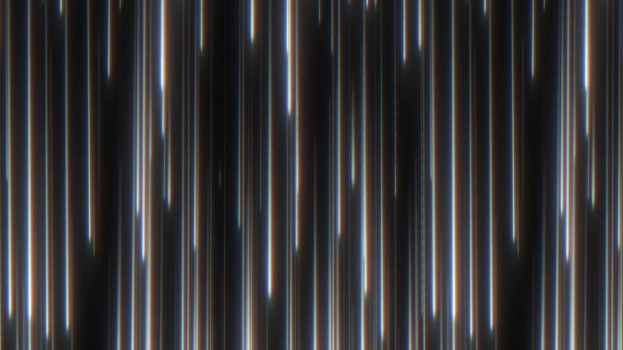 Fast Moving Light Streak Particles Travelling Downwards with Subtle Chromatic Aberration. Glowing Abstract Rain.
