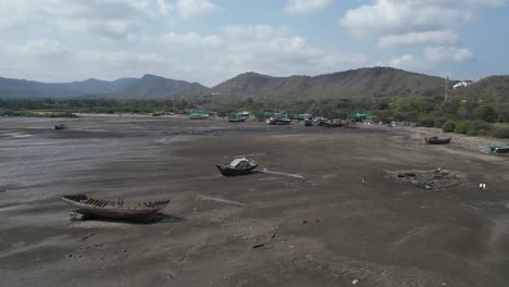 alibaug dry beach drone shot