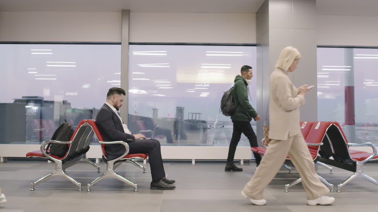 People At Airport Waiting Area