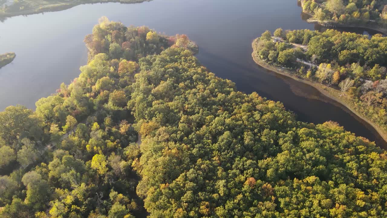 Beautiful landscape in aerial drone shot