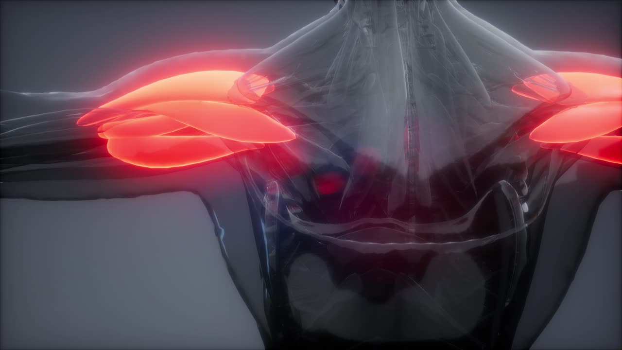 델토이드 - 눈에 보이는 근육 해부학 지도