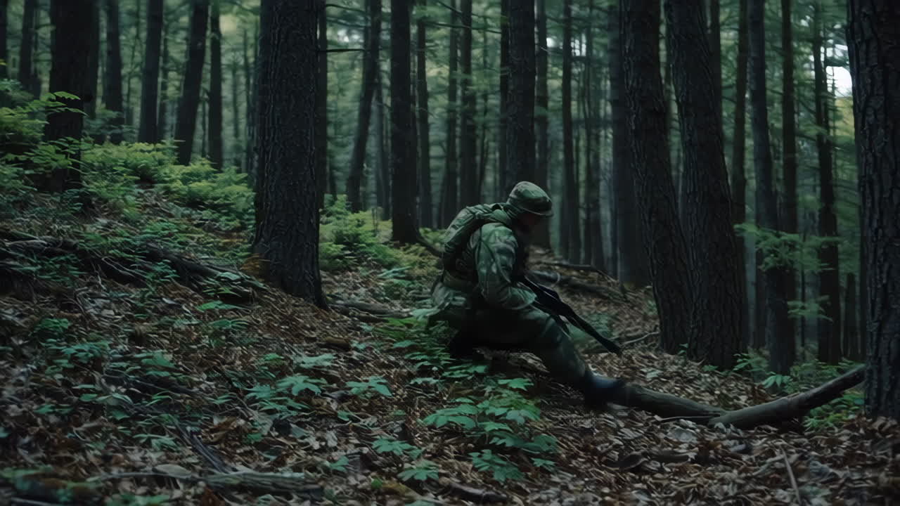Soldier in Forest