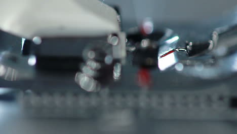 sewing needle in slow motion. close up of sewing needle