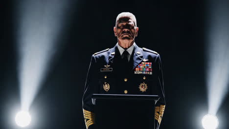 military general at a ceremony