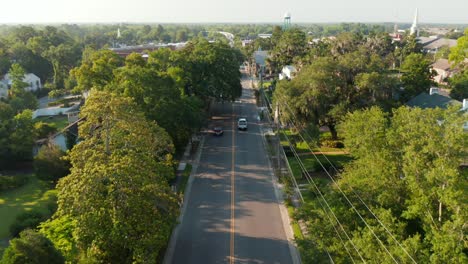 aerial above street