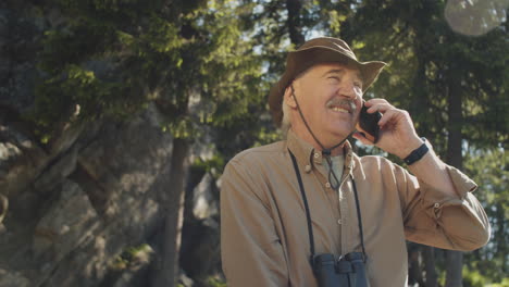 senior man on a hiking trip