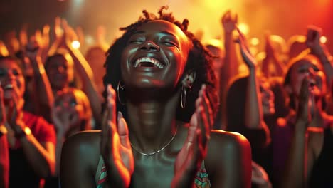 a group of people enjoying a concert