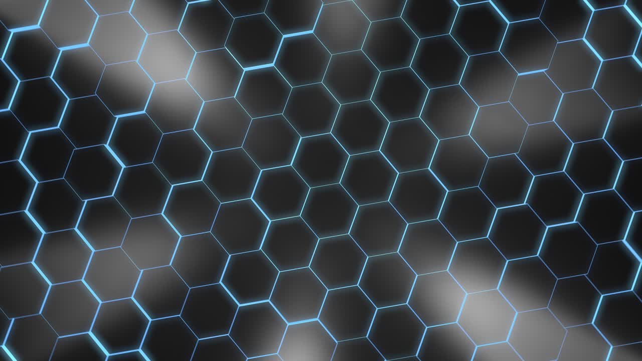 bucle de hexágonos azules