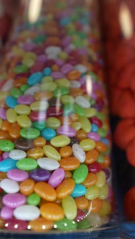 colorful jelly beans in a glass jar