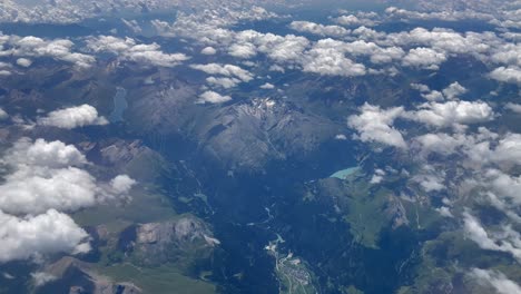 aerial view of the alps