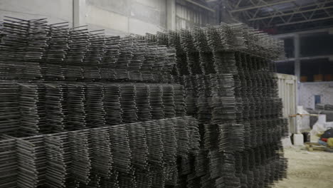 stacked steel reinforcement mesh