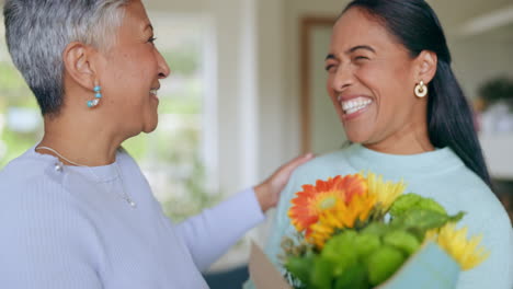 Happy,-mothers-day-and-woman-with-flowers