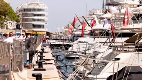 yachts lined up at monte carlo pier