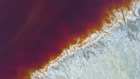 colorful textures on sandy terrain at mine site in huelva