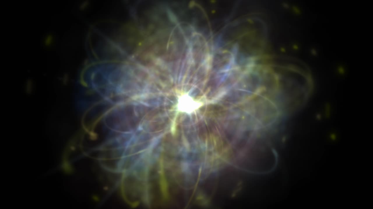 Particle physics atomic structure simulation