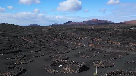 above volcanic wine growing area