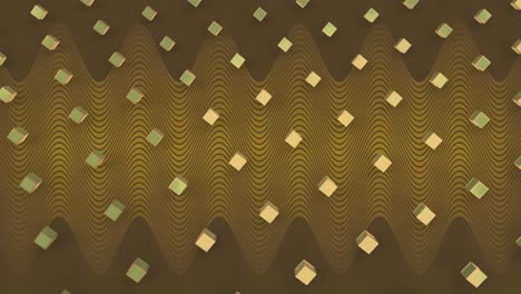 Animation-of-multiple-rows-of-cubes-moving-in-hypnotic-motion-on-striped-background